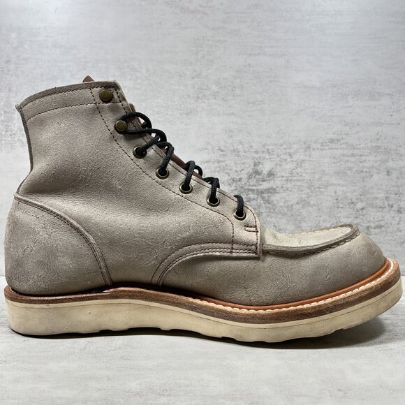 Truman Rambler Leather Vibram Soles Moc Toe Boots - Men's Size 10.5 - Gray - Picture 2 of 10